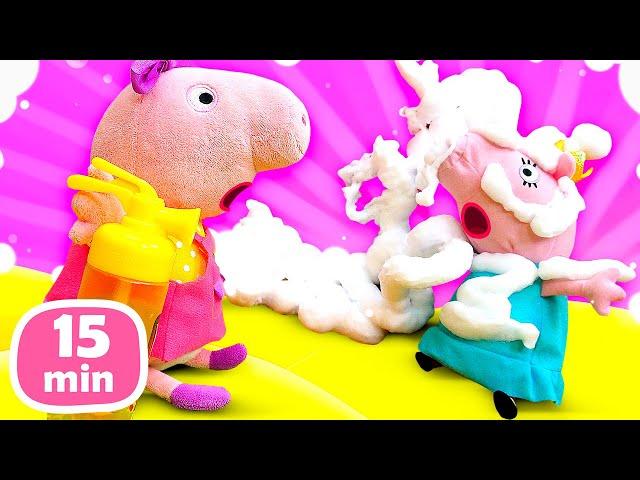 Spielspaß mit Peppa Wutz Kompilation. Spielzeug Videos für Kinder. 3 Folgen am Stück