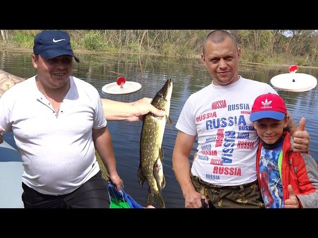 Ловля щуки на кружки часть 2.The pike fishing on mugs.