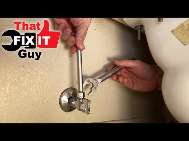 How to Replace a Old Toilet Shut Off Valve...RIGHT TOOLS FOR THE JOB!!