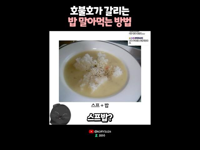 호불호가 갈리는 밥 말아먹는 방법? 