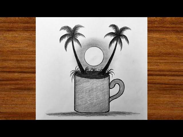 Easy pencil sketch scenery drawing / Pencil sketch drawing for beginners / Easy drawing ideas #art