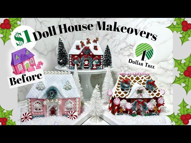 EASY $1 Christmas Doll House Makeovers│MUST SEE EASY & AFFORDABLE DOLLA TREE DIYS