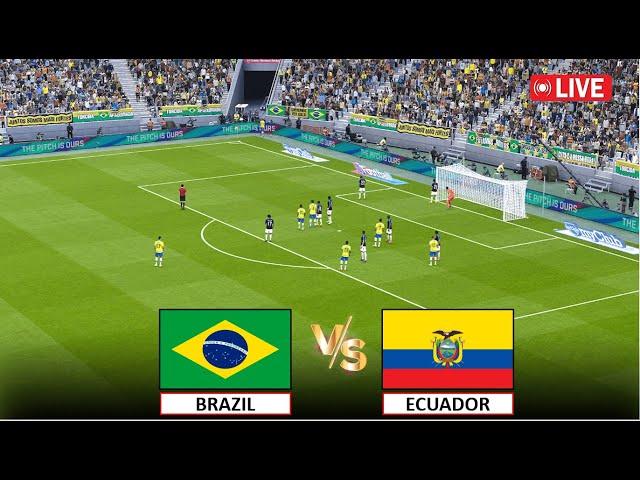 LIVE : BRAZIL vs ECUADOR I World Cup Qualification, CONMEBOL, Round 7 I eFOOTBALL PES 21 GAMEPLAY