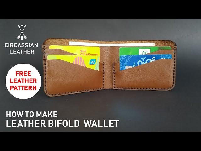 HOW TO MAKE A LEATHER MEN  WALLET – FREE PATTERN – DIY – DOWNLOAD – PDF FILE - LEATHERCRAFT