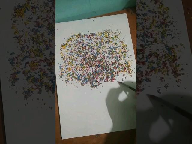 tree   drawing with waste of crayons #motivation #billionarerules #sushma,s sketch #shorts 