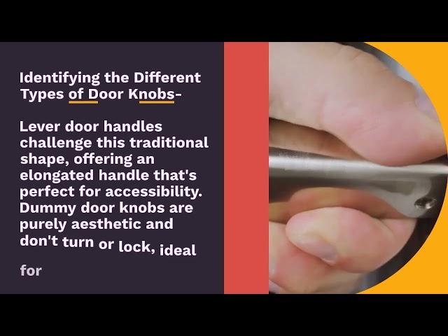 Choosing the Perfect Door Knobs for Your Home: An In-depth Guide
