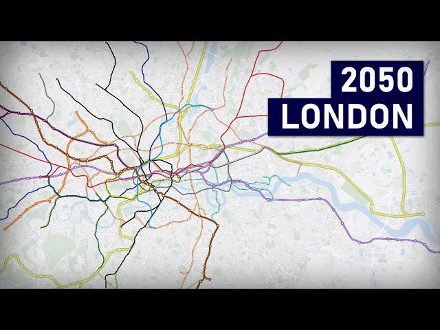 The Future of the London Transport 2022-2050 (geographic map)