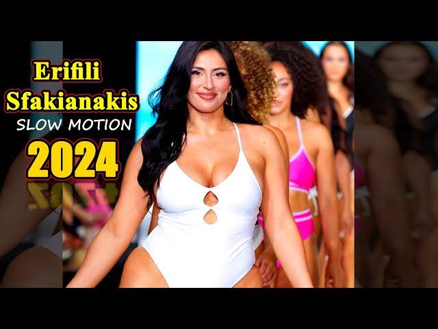 Erifili Sfakianakis in SLOW MOTION 2024  American Plus Size Model | erifili Curvy Model | Bio Facts