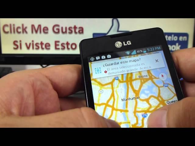 Cómo ver mapas sin conexión LG Optimus L4 comoconfigurar