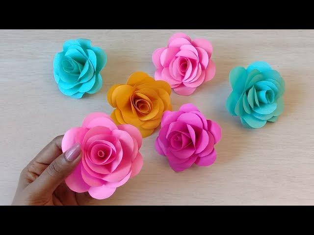 How to make Realistic, Easy paper Roses | Paper flower DIY| Rose flower making..