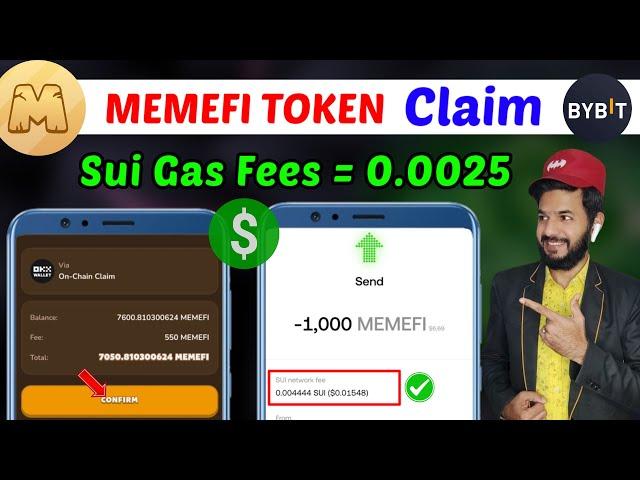 Memefi Okx $MEMEFI Token Claim | Memefi Airdrop withdrawal| Memefi Sui Network gas fees | Memefi