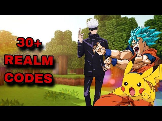 30 REALM CODES FOR BEDROCK EDITION!(ANIME,PIXELMON,SMP etc.)