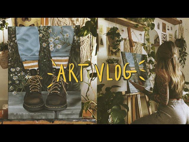 ART VLOG / Día inspirador de Skechbook al aire libre y pintura realista a óleo