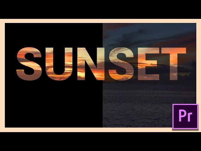 Transparent Text Effect | Adobe Premiere Pro CC Tutorial