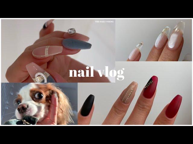 [vlog](ENG) 네일샵브이로그 / 이달의아트 / 얼음네일 / 택배언박싱 / k-nail salon vlog / nail design / 1인샵