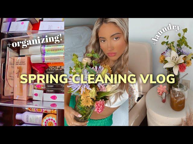 PRODUCTIVE SPRING CLEANING & organizing my room/beauty products VLOG !! 2022