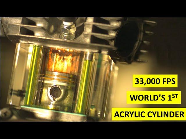 4 Stroke Combustion 4K SLOW MOTION | 33,000 FPS | Clear Engine Cylinder