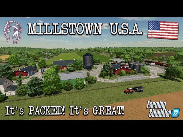 ‘NEW’ FANTASTIC (U.S.) MOD MAP “MILLSTOWN” TOUR! ON Farming Simulator 22 (Review) PS5.