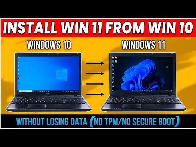 How to Upgrade From Windows 10 to Windows 11 Without Losing Data 2024 (Offline Upgrade)For Free