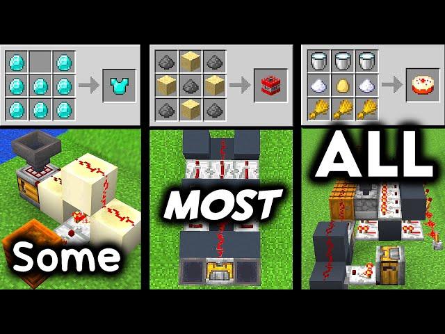 3 Easy Auto Crafters to make EVERY Minecraft item [STILL WORKS] [TUTORIAL]