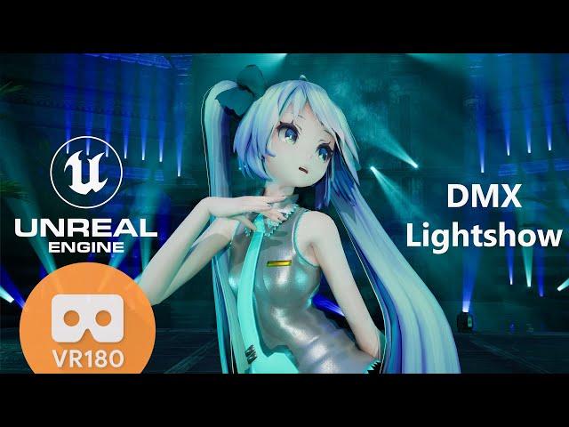 [MMD] [VR180]UE 5.2 DMX LightShow Hatsune Miku/初音ミク | 酔いどれ知らず/Yoidore Shirazu