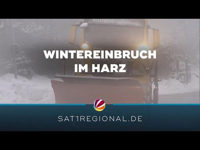 Wintereinbruch mit Schneedecke im Harz