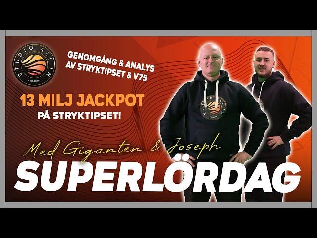 13 miljoner jackpot på Stryktipset | Superlördag LIVE