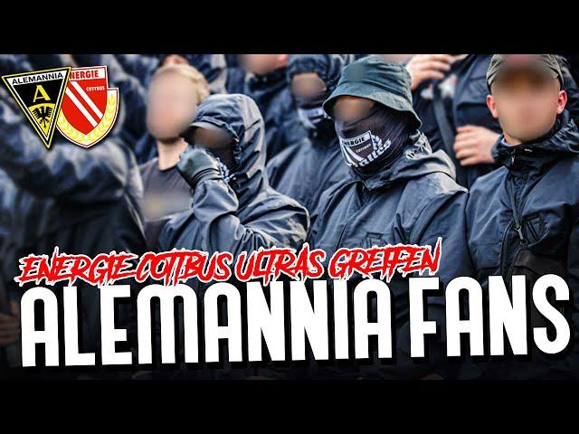 Cottbus-Ultras greifen Aachen-Fans außerhalb des Stadions an!