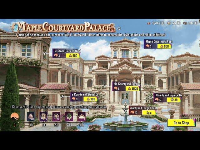 Maple Courtyard Palace - Pubg mobile 3.4 update Home Event