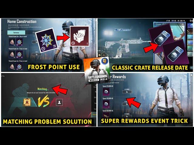 BGMI FROST POINT USE /BGMI CLASSIC CRATE NEW KAB AAYEGA/SUPER REWARDS & POPULARITY BATTLE MATCHING