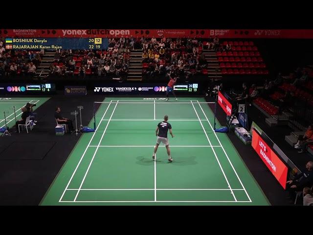 Match point - Danylo Bosniuk vs Karan Rajan Rajarajan - MS, SF - Dutch Open 2023