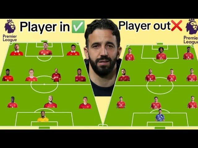 Rashford & Zirkzee "OUT" ~ MAN UNITED Potential Line up Player in vs Player out under Ruben Amorim