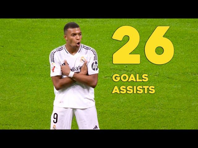 Kylian Mbappe All 26 Goals and Assists for Real Madrid