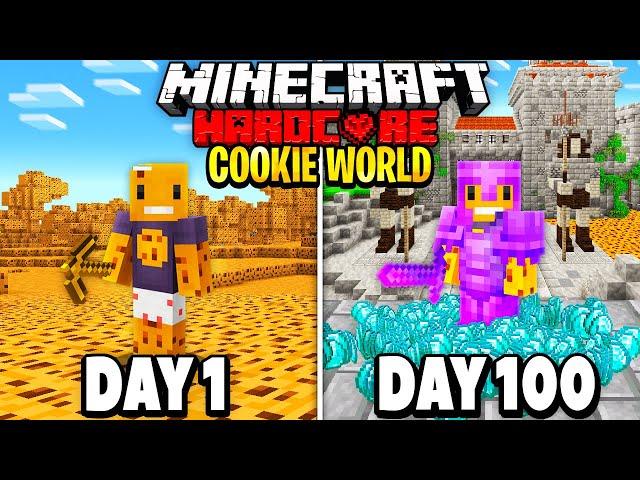 I Survived 100 Days in a COOKIE ONLY WORLD in Hardcore Minecraft