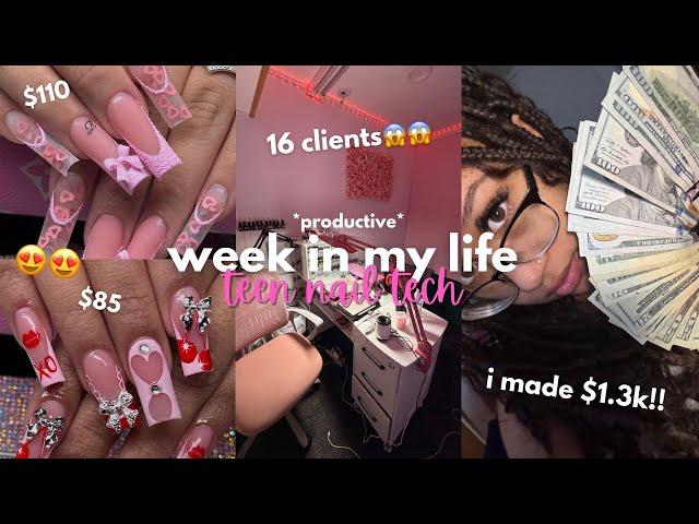 i had 16 clients in 5 days… | week in my life as a teen nail tech