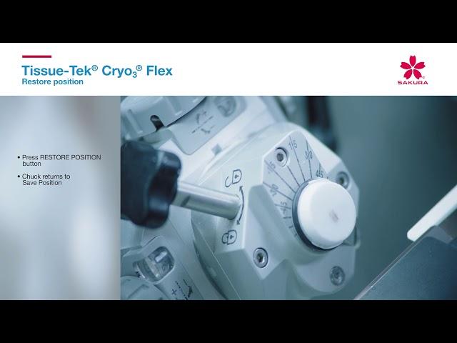 Tissue Tek Cryo3 Flex Restore position