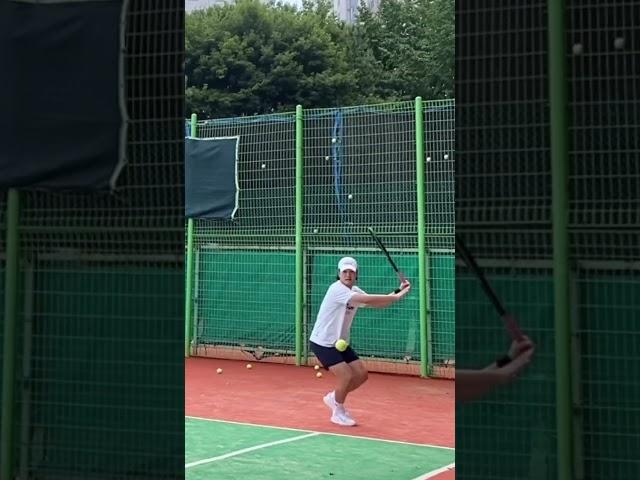 빠지는 포핸드 받기 #tennis #부산테니스레슨 #왼손잡이테니스 #테니스