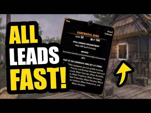 GET THESE NOW!  ALL Oakensoul Ring Lead Locations! ESO Oakensoul Ring Mythic Guide