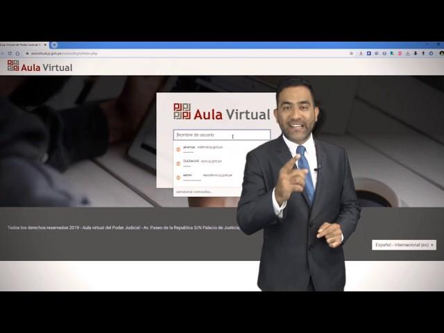 COMO INGRESAR AL AULA VIRTUAL DELPODER JUDICIAL