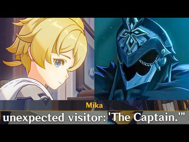 VARKA Meets THE CAPTAIN, MIKA Reads Letter From The Grand Master Cutscene Genshin Impact