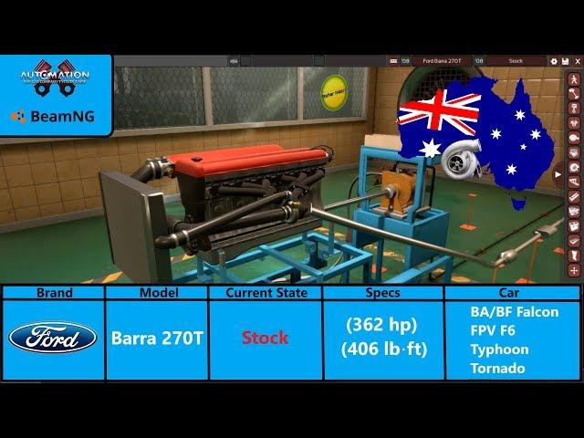 Ford Barra 270T inline 6 Replica in Automation Game.