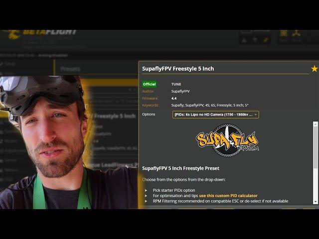 Betaflight 4.4 Supafly Preset Tunes: Freestyle Flight Rates Comparison and Review