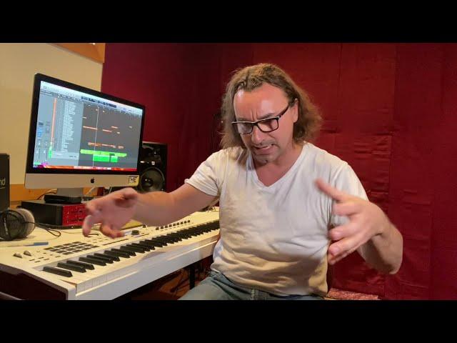 Bogdan Ota aka AllanO - studio time. Producing music for other people.