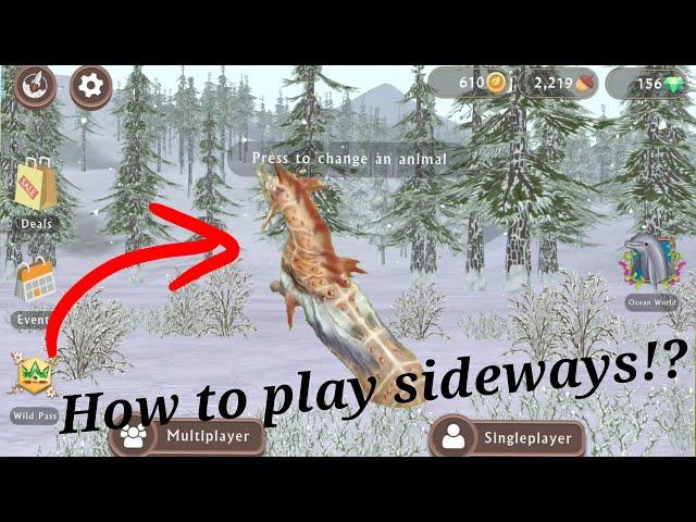 How to play as a sideways animal in wildcraft! (wildcraft glitch) THIS WORKS WITH ANY ANIMAL!