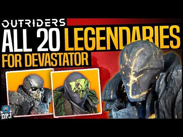 Outriders - ALL 20 DEVASTATOR LEGENDARY ARMOR - 4 Full Devastator Legendary Armor Sets - Full Guide