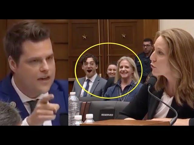 Crowd erupts laughing as witness HUMILIATES Matt Gaetz at hearing