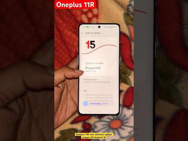 Oneplus 11R new software update oxygen OS Android 15 + #infotechhemu #reels #live
