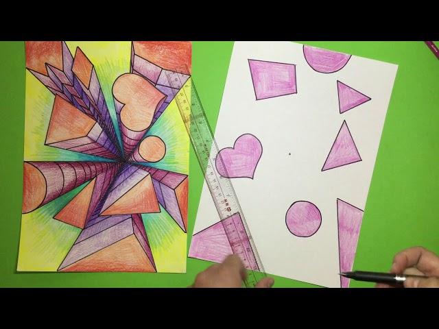 One Point Perspective Shapes