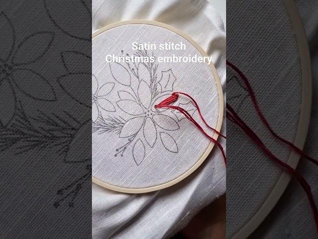 Flower petals embroidery #handembroidery #embroidery #stitch #embroiderydesign #art #christmas