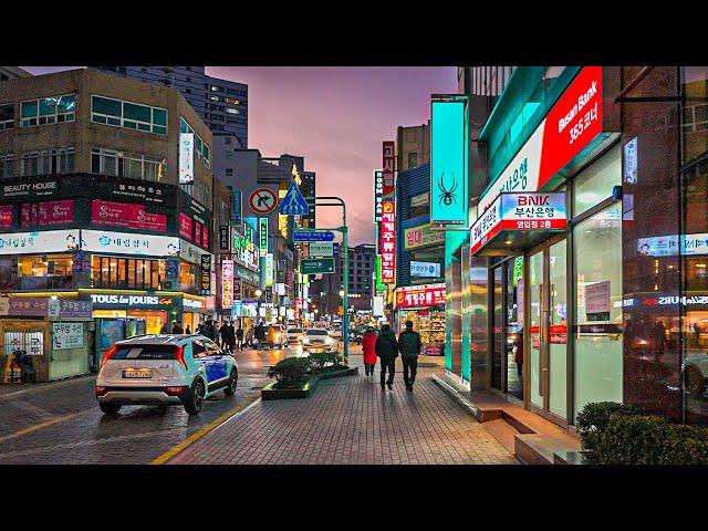 Walking at Friday Night on Seomyeon Street in Busan City, Korea | 4K HDR